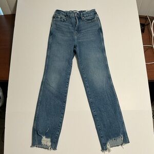 Good American Blue Straight Leg Jeans